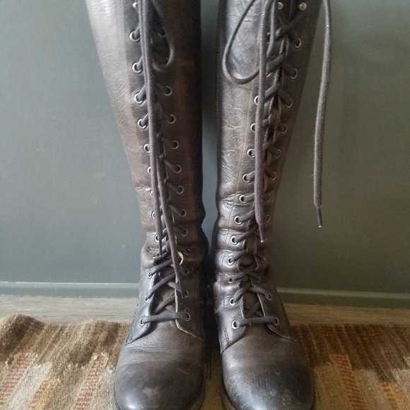 Frye tall lace up combat boots - Picture 5 of 5